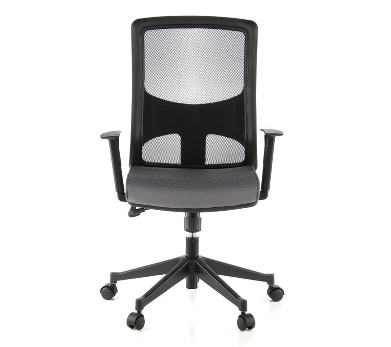 Fauteuil De Bureau Lavita Tissu / Tissu Maille Noir/gris Accoudoirs Fournis (réglables En Hauteur)