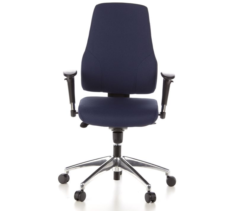Fauteuil De Bureau Pro-tec 200 Tissu Bleu Foncé Avec Accoudoirs (réglables En Hauteur)