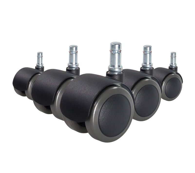 Roulettes 5x Rolo Fix 10mm/50mm Métal, Plastique Noir