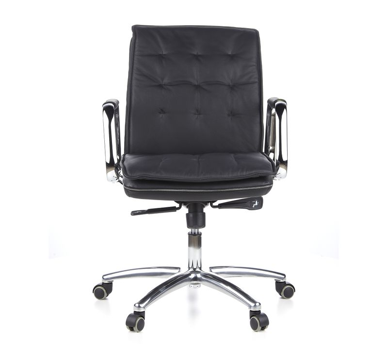 Fauteuil De Bureau Villa 10 Cuir Noir Accoudoirs Fournis, Surface Toucher Doux "softpad"