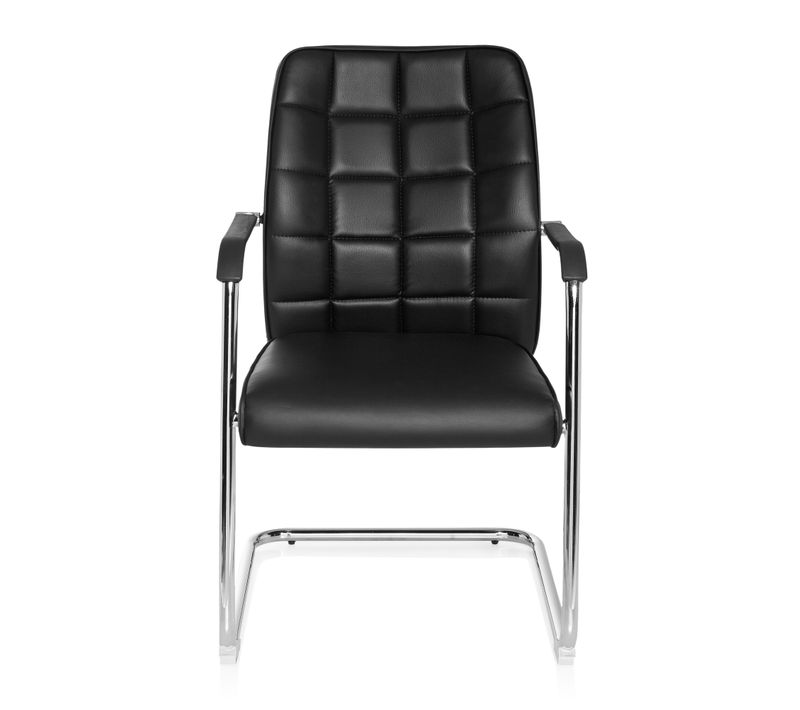 Chaises Cantilever Flexo V Simili Noir Accoudoirs Compris