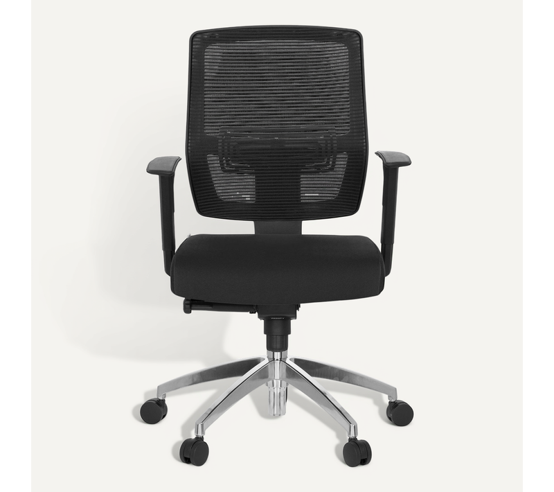 Fauteuil De Bureau Net 90 Tissu / Tissu Maille Noir Accoudoirs Compris