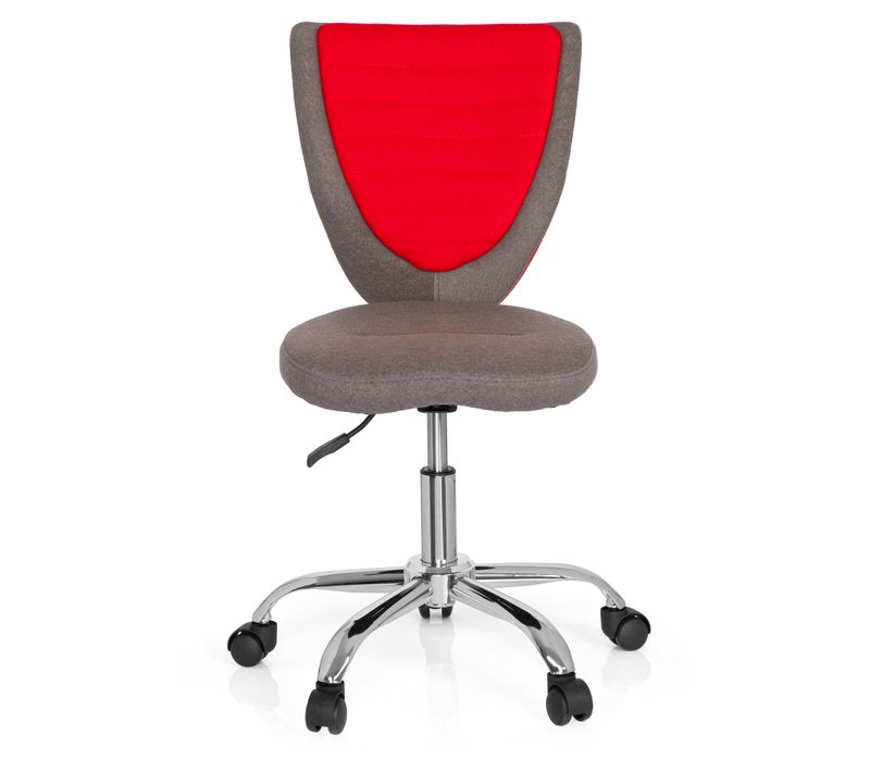 Chaise Pivotante Pour Des Enfants Kiddy Comfort Tissu Gris/rouge Sans Accoudoirs