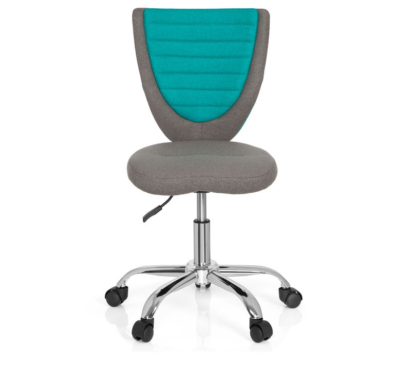 Chaise Pivotante Pour Des Enfants Kiddy Comfort Tissu Gris/turquoise Sans Accoudoirs