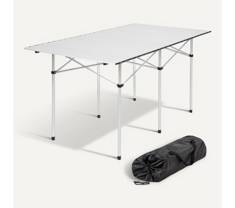 1 Table De Camping En Aluminium En Aluminium Gris