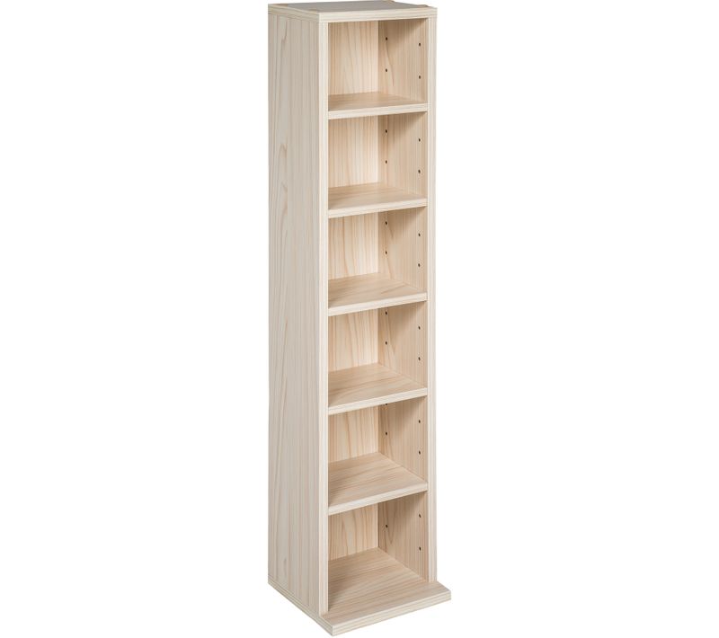 Étagère Dvd Cd Aspect Bois Réglable Amovible 90x21x20cm Marron Hêtre