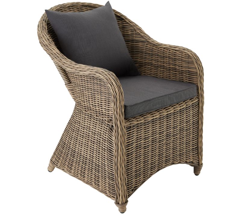 Fauteuil En Rotin Det#x27;aluminium En Résine Tressée, Aluminium Marron Naturel