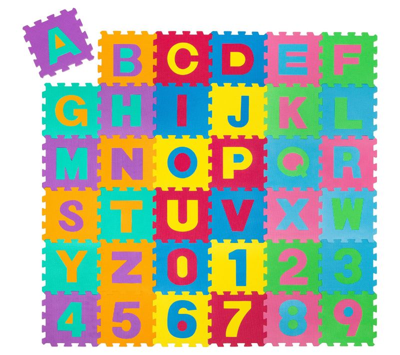 Tapis Puzzle De Jeux 86 Pièces Plastique Multicolore