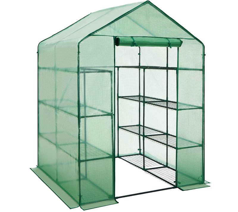 Serre De Jardin Souple 2,04 M² Avec 16 Étagères