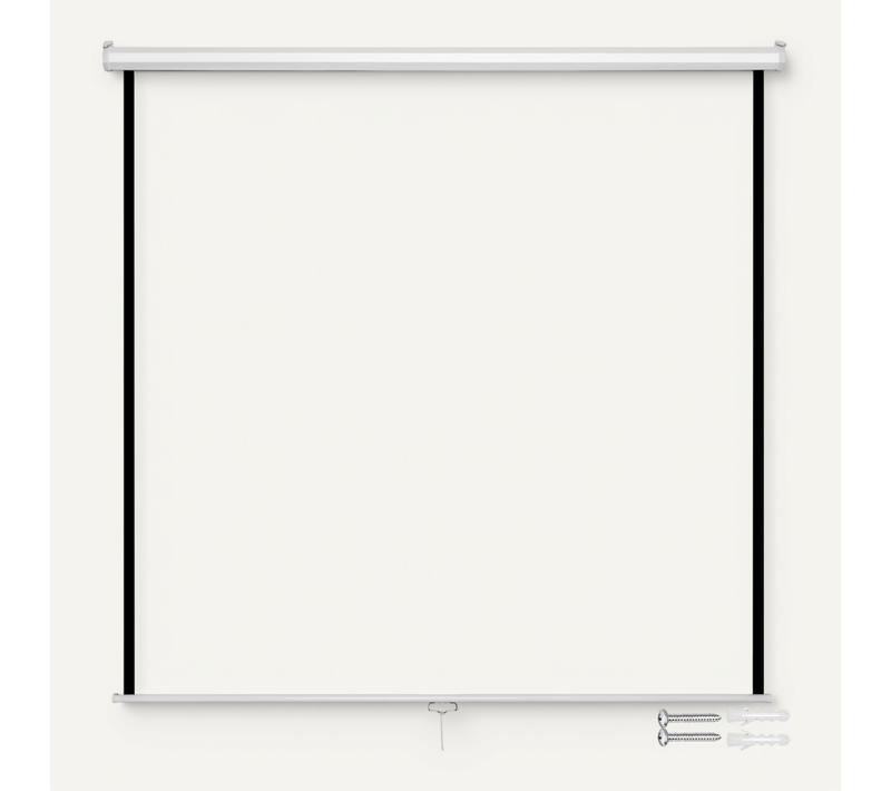 écran De Projection Blanc Vinyle Fibres Double Couche Format 1:1 4:3 16:9 203x203cm