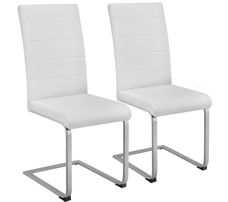 Ensemble De Chaises De Salle à Manger Bettina En Matière Synthétique Blanc