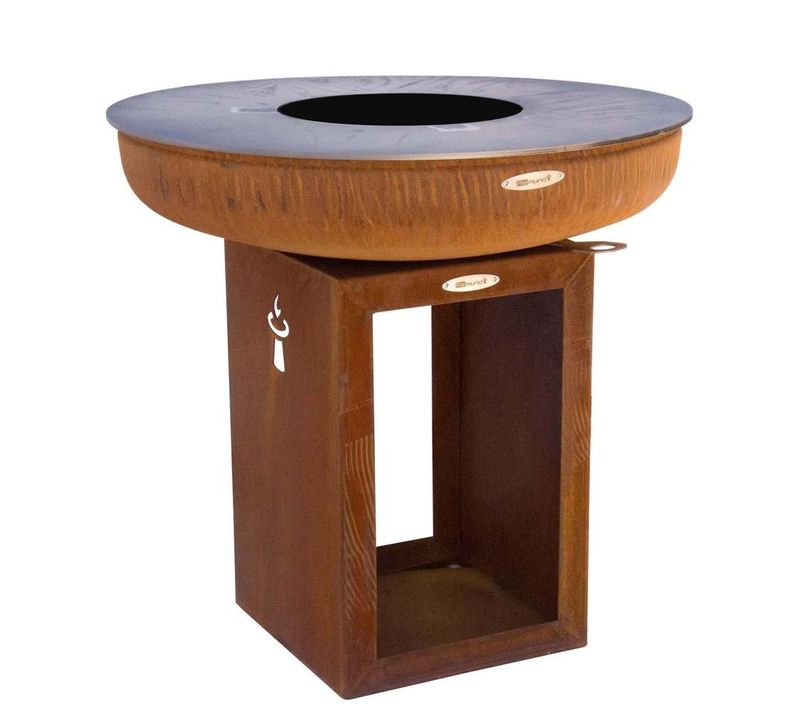 Barbecue Brasero En Acier  Carus Diamètre 82 Cm Hauteur 80 Cm