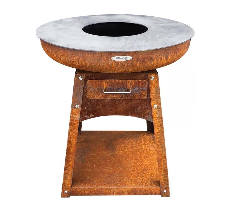 Barbecue Brasero En Acier Zelos Hauteur 80 Cm Diamètre 82 Cm