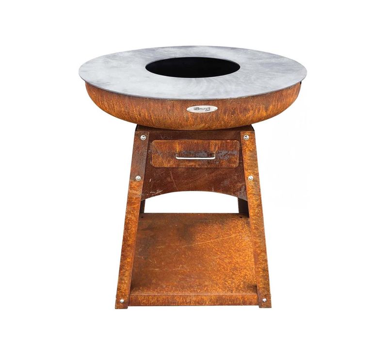 Barbecue Brasero En Acier Zelos Hauteur 71 Cm Diamètre 62 Cm