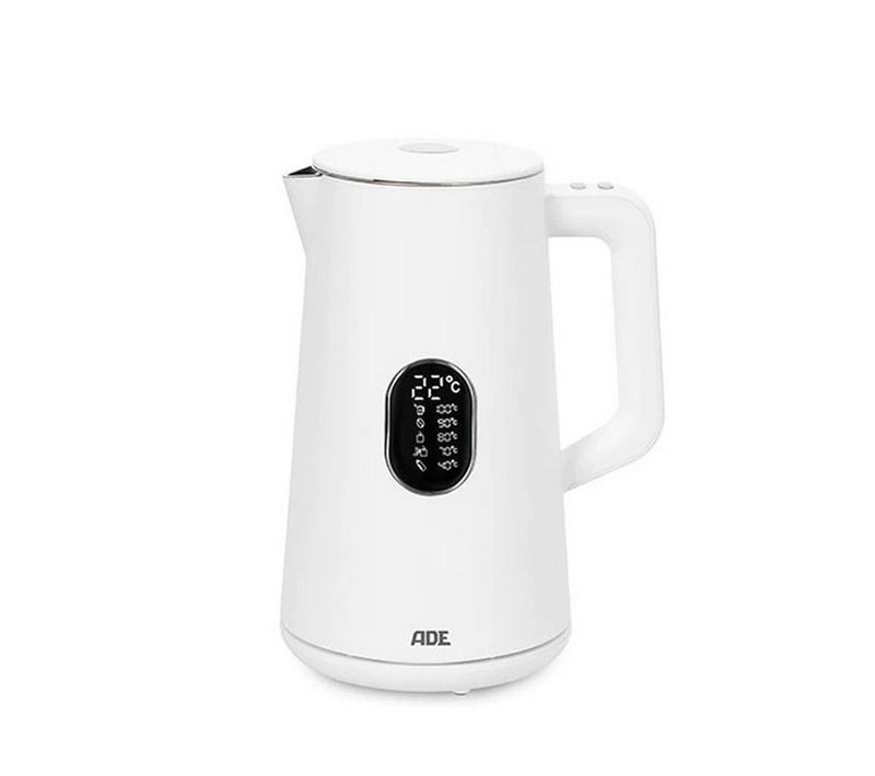 Bouilloire Sans Fil 1.5l 1800w Blanc Température Réglable Kg21001
