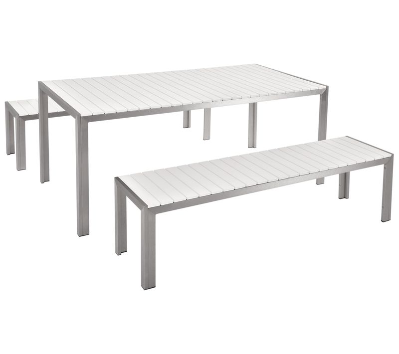 Set De Salle à Manger Matériaux Synthétiques Blanc Nardo
