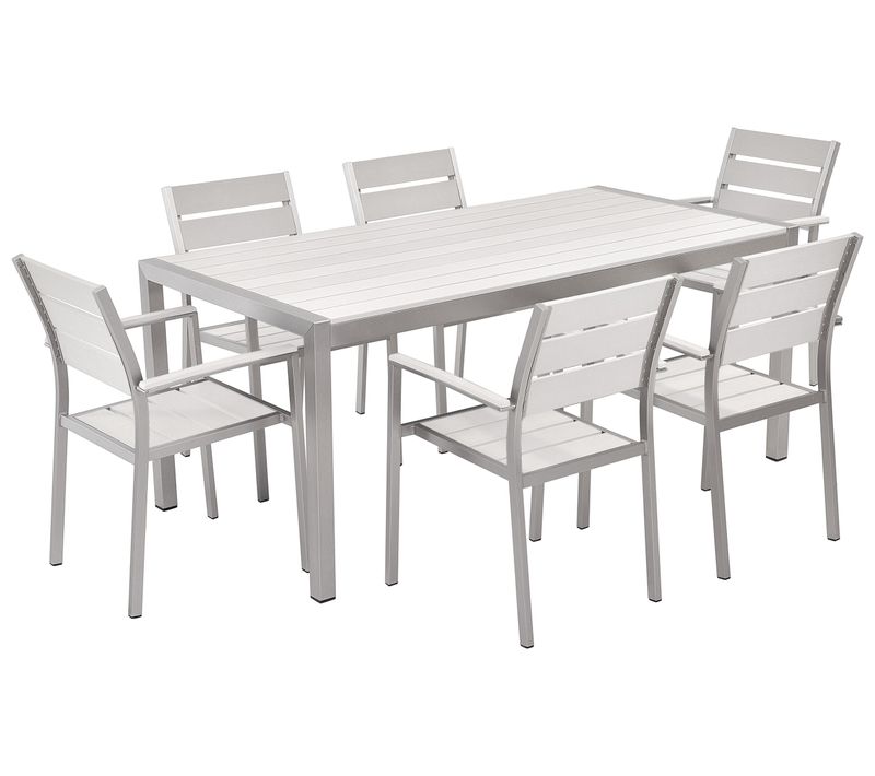 Set De Salle à Manger Matériaux Synthétiques Blanc Vernio