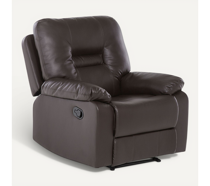 Fauteuil En Simili Cuir Pu Marron Avec Position Réglable Bergen