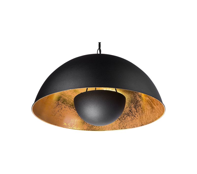 Lampe Suspension Noire Et Dorée Thames Ii