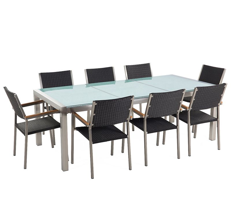 Set De Salle à Manger Verre Noir Grosseto