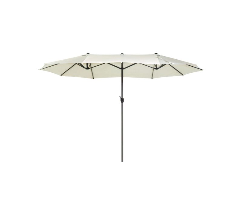 Grand Parasol XL Avec Toile Beige Clair 270 X 460 Cm Sibilla
