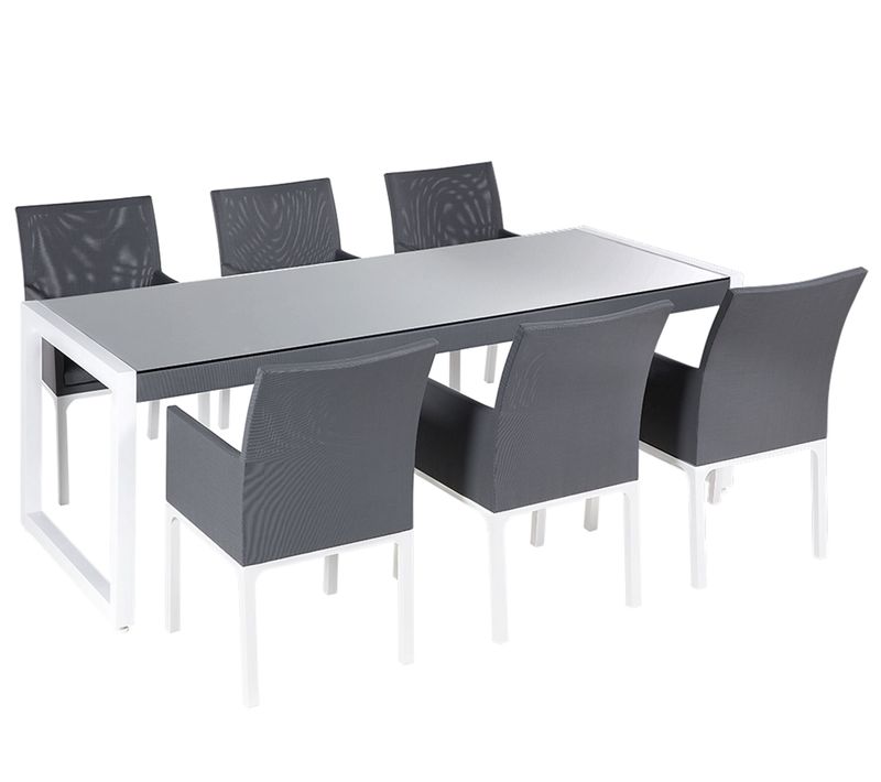 Set De Salle à Manger Verre Gris Bacoli