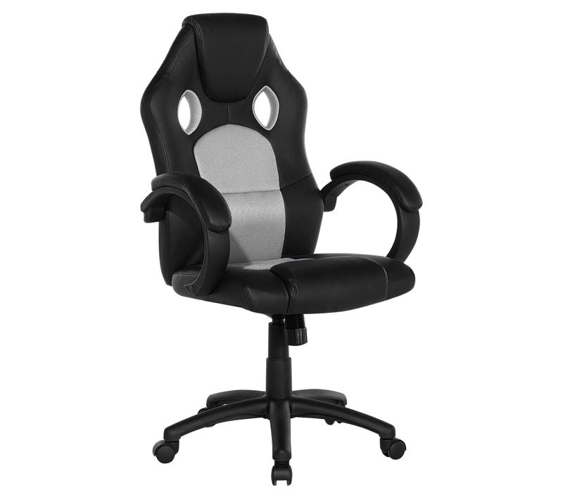 Chaise De Bureau Cuir Pu Gris Clair Fighter