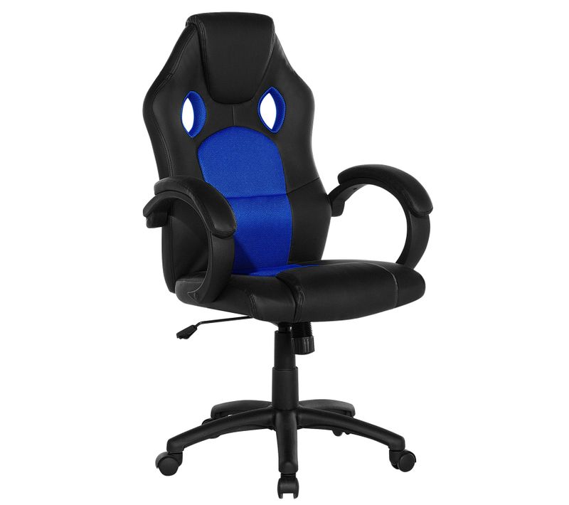 Chaise De Bureau Cuir Pu Bleu Marine Fighter