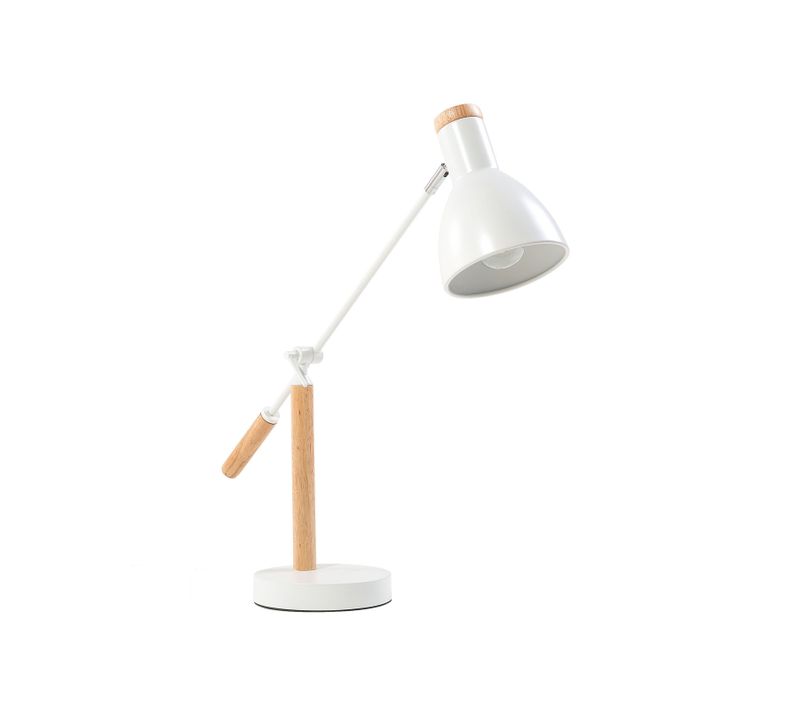Lampe De Bureau Peckos Réglable Métal Blanc