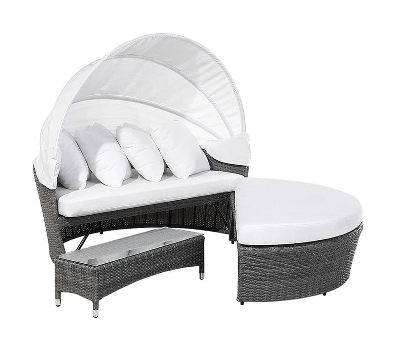 Chaise Longue De Jardin Gris Sylt Lux