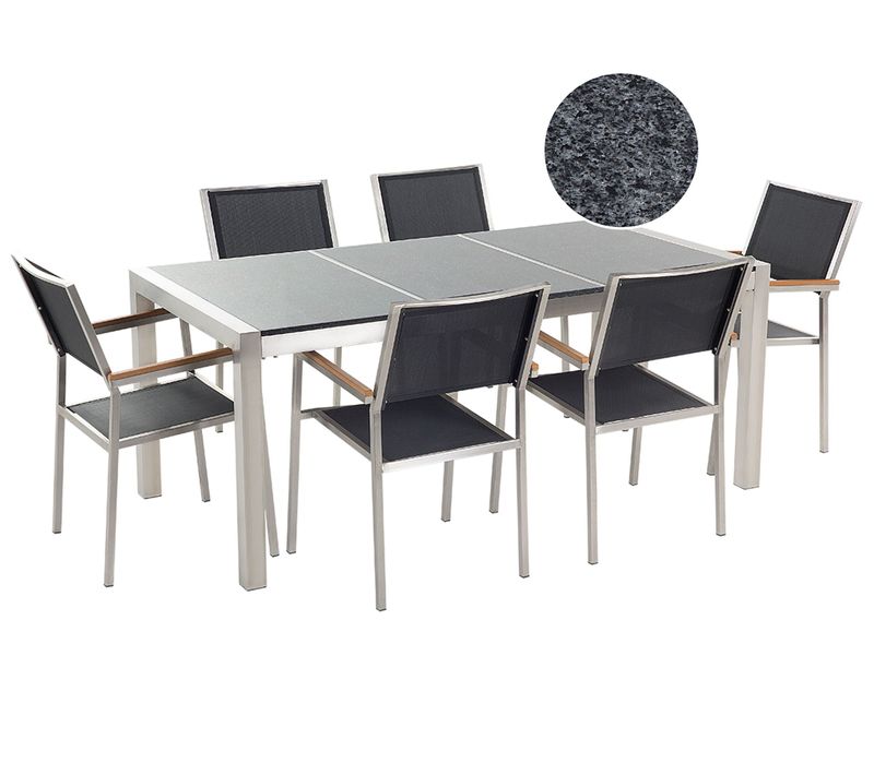 Set De Salle à Manger Pierre Noir Grosseto