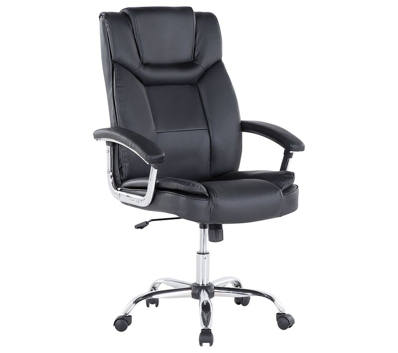 Fauteuil De Bureau Cuir Pu Noir Advance