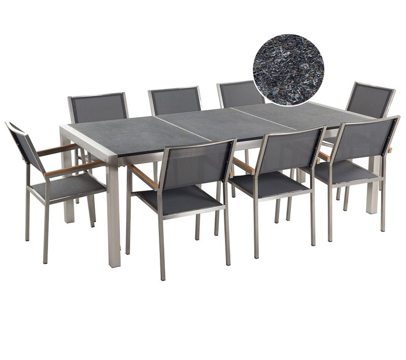 Set De Salle à Manger Pierre Gris Grosseto