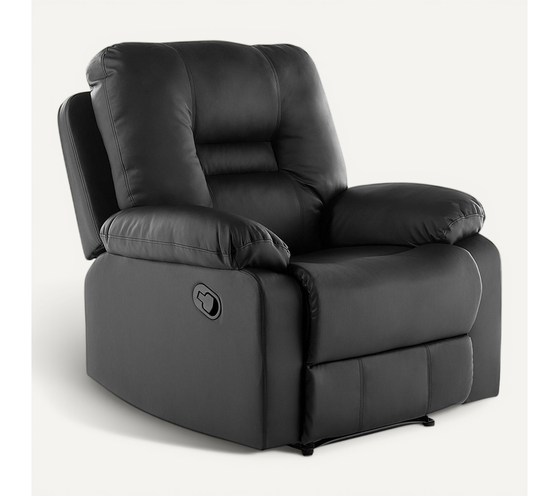 Fauteuil En Cuir Pu Noir Avec Position Réglable Bergen