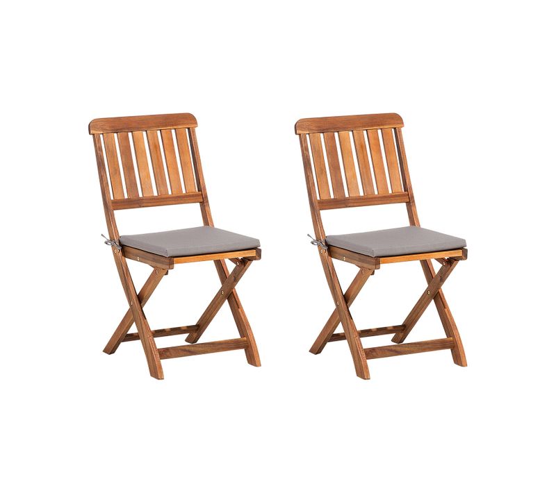Chaise De Jardin Set De 2 Bois Gris Cento