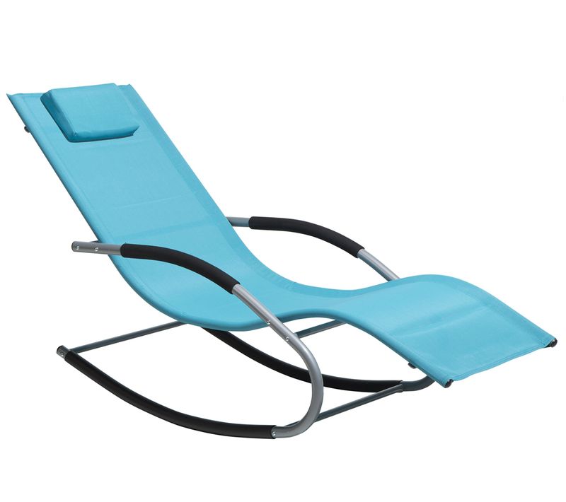 Chaise Longue Métal Turquoise Carano