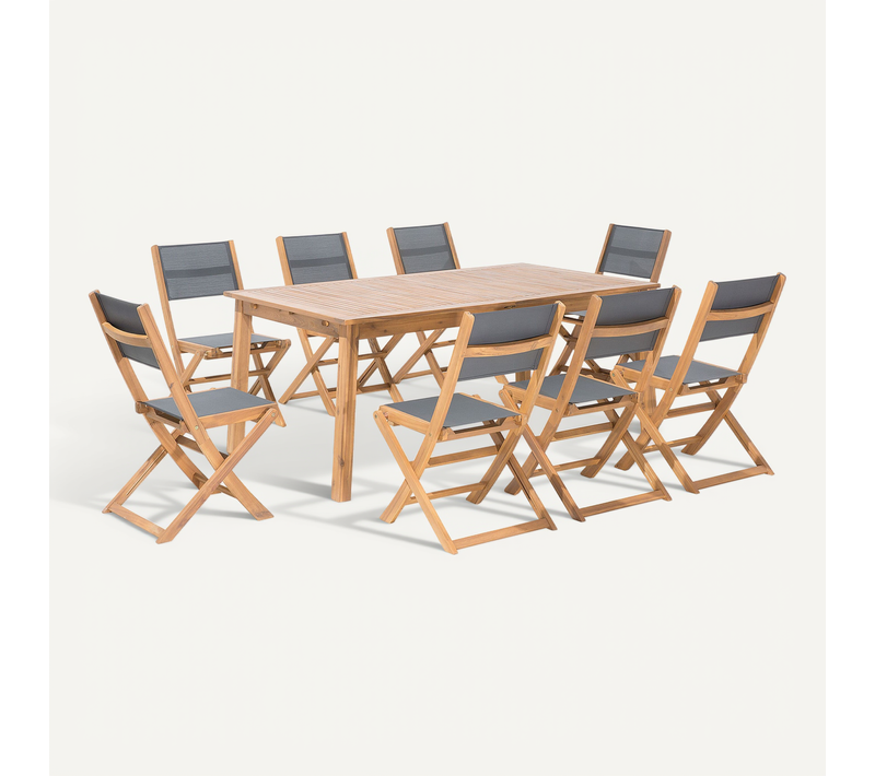 Set De Salle à Manger Bois Solide Bois Clair Cesana