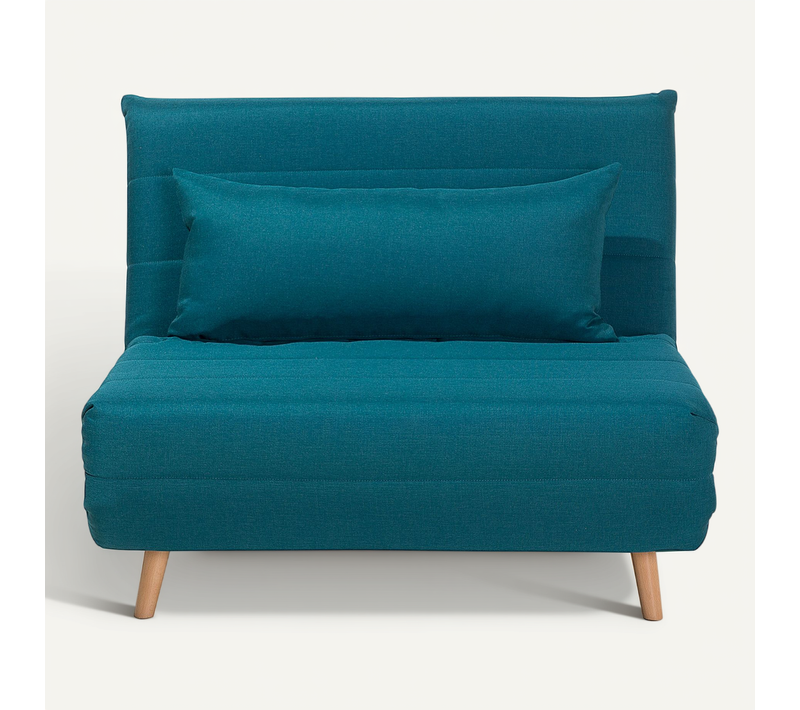 Banquette Convertible 1 Place En Tissu Bleu Setten