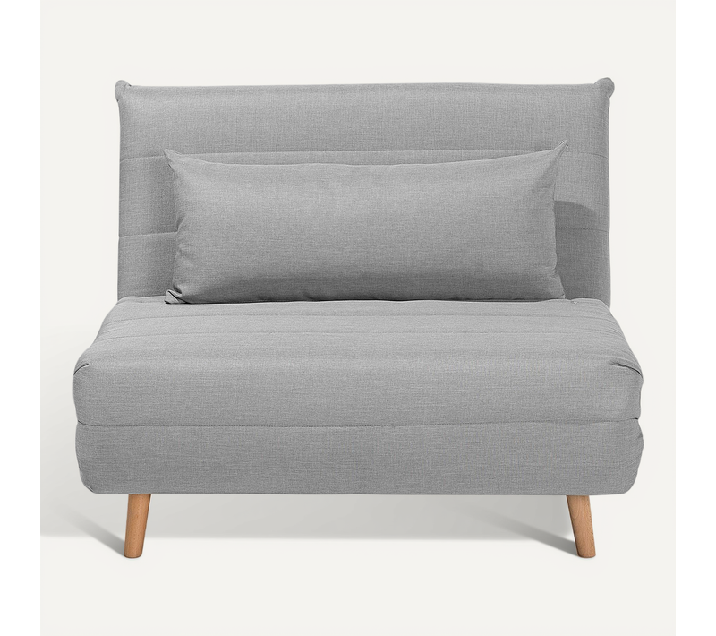Banquette Convertible 1 Place En Tissu Gris Clair Setten