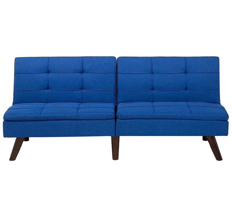 Canapé Convertible 3 Places En Tissu Bleu Cobalt Ronne