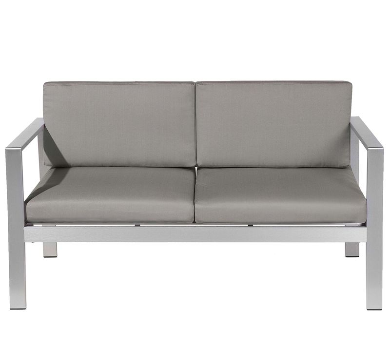 Banc Avec Coussin D'assise Salerno 142 Cm Métal Gris Foncé