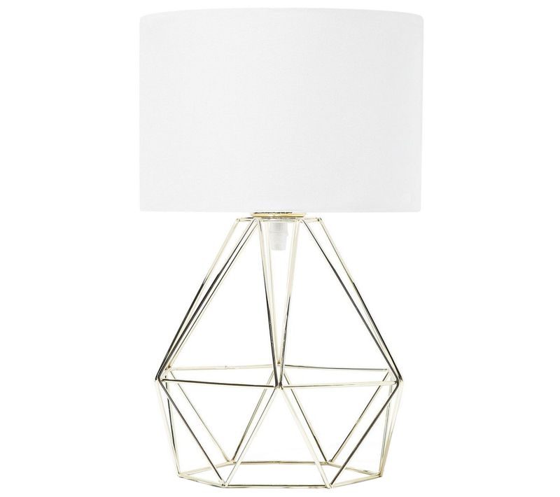 Lampe à Poser Blanc Et Dorée Maroni