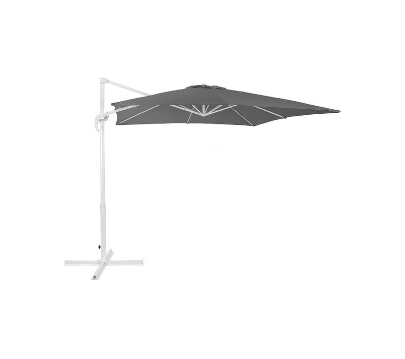 Parasol De Jardin Carré 250 X 250 Cm Gris Foncé Monza