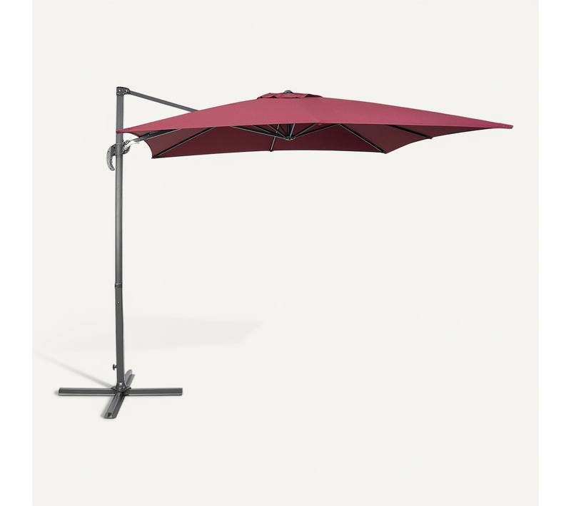 Parasol De Jardin Carré 250 X 250 Cm Bordeaux Monza