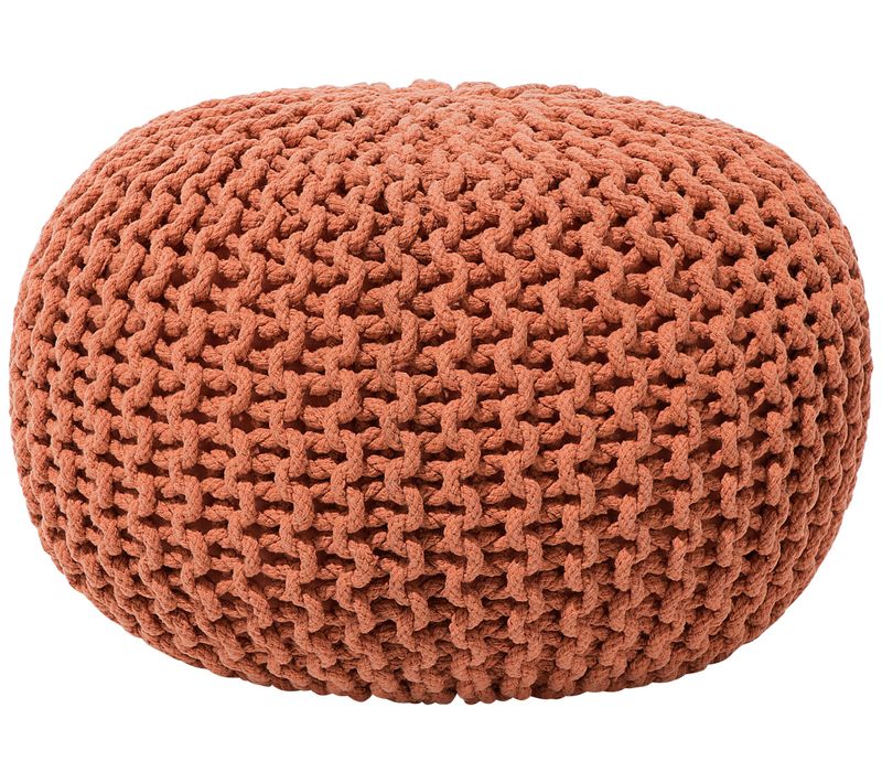 Pouf En Coton Rouille 50 X 35 Cm Conrad