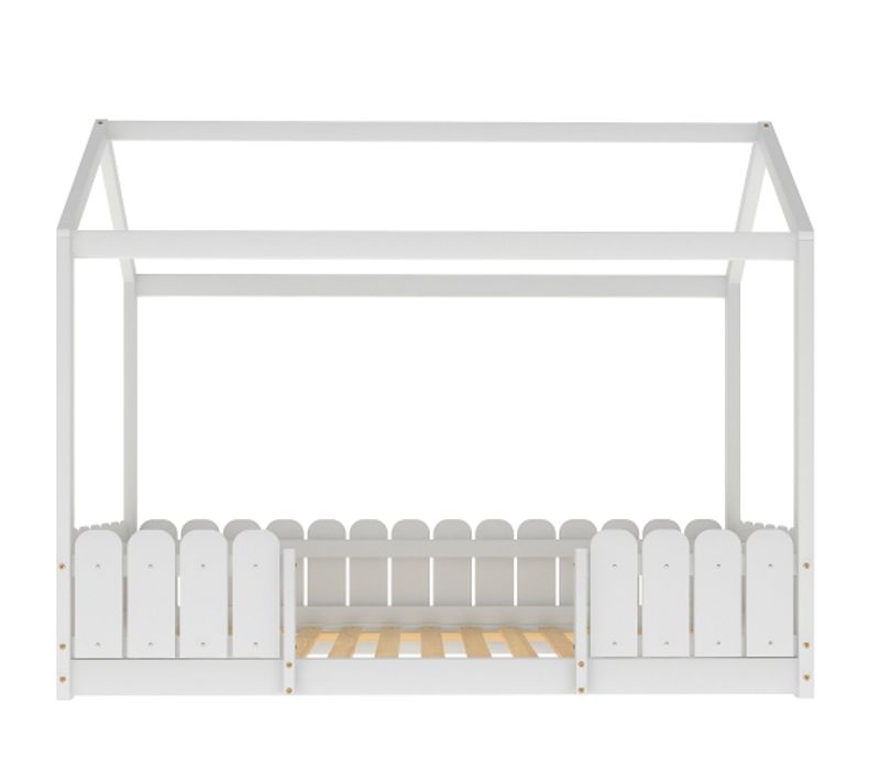 Lit Maison Cabane 200x90 Cm Blanc - Lit Cabane But