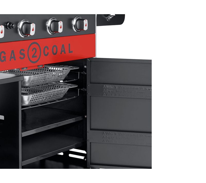 2 Tablettes Intérieures Pour Barbecues Gas2coal 2.0 4 Brûleurs