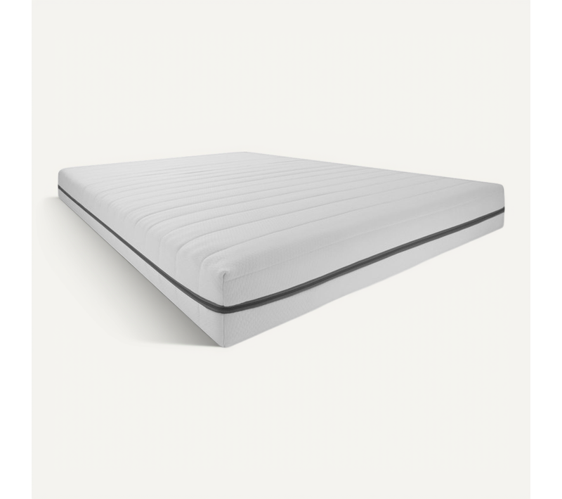 Matelas Mousse 120x190 cm, 7 Zones Mi-ferme et Ferme Avec Housse Amovible