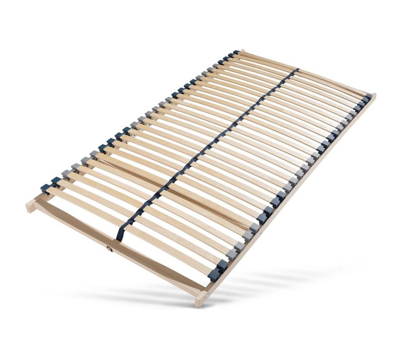 Sommier à Lattes 120x200, Ergonomique 7 Zones 28 Lattes, Charge Env. 150 Kg Lattes Flexibles En Bois