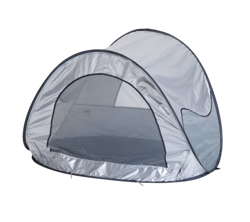 Tente De Plage Avec Moustiquaire 120x90x80 Cm Argenté